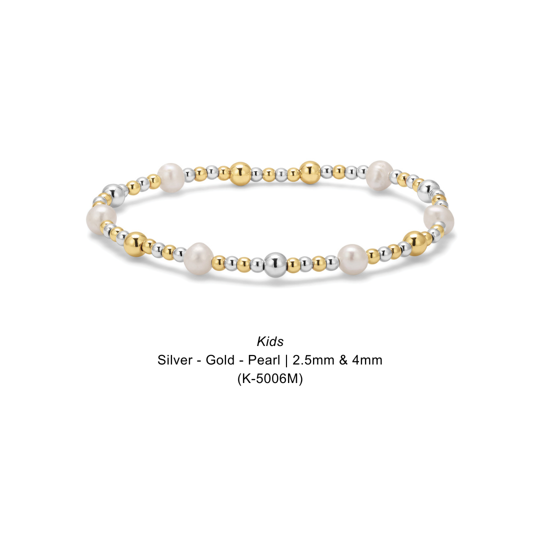 Kids Silver - Gold - Pearl | 2.5mm & 4mm