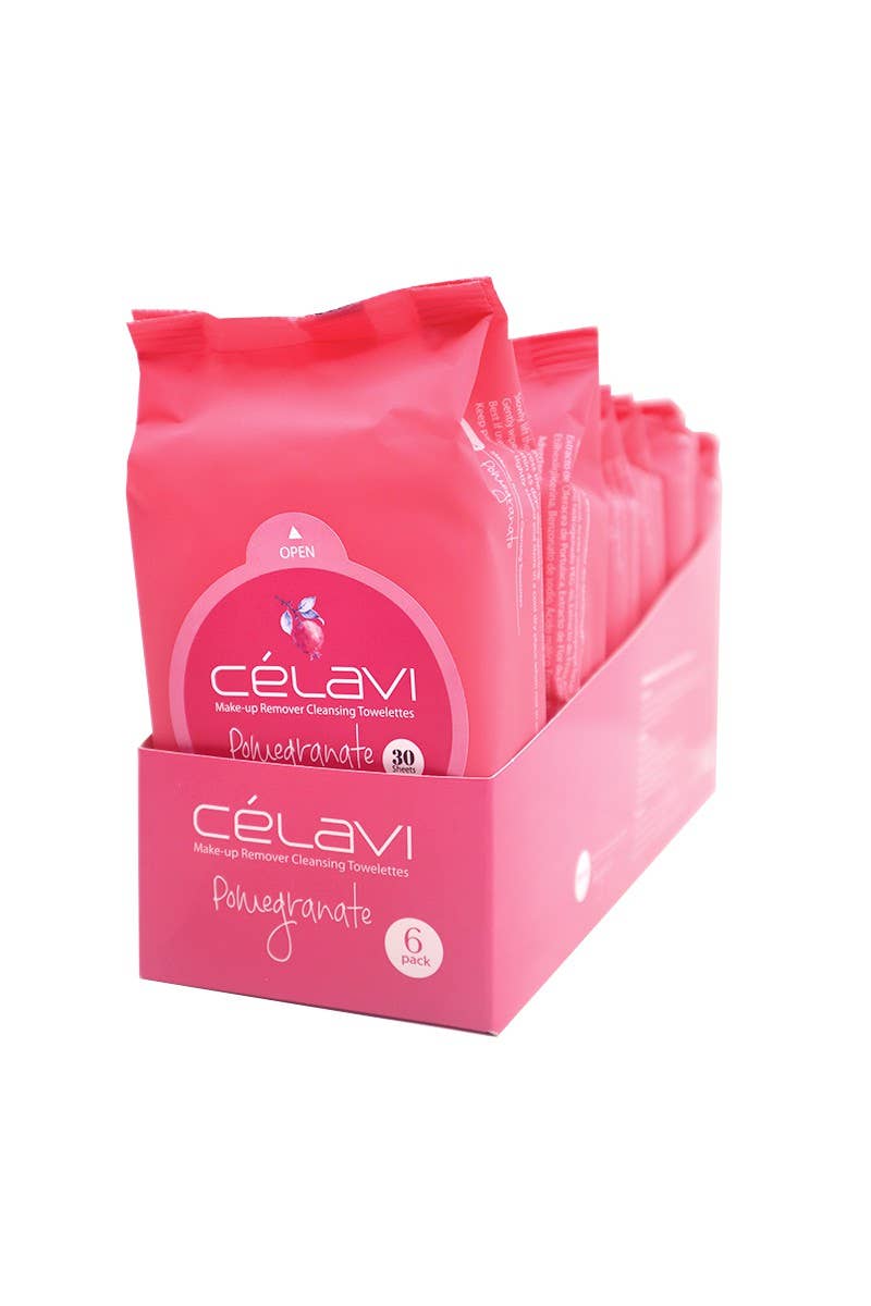Celavi Makeup Cleansing Towelette Pomegranate