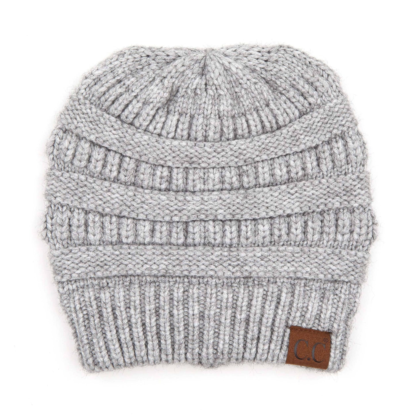 CC Snuggly Soft Yarn Beanie - Light Grey
