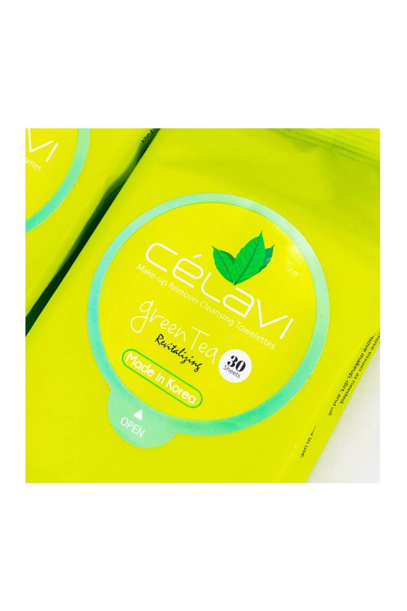 Celavi Makeup Cleansing Towelette Green Tea