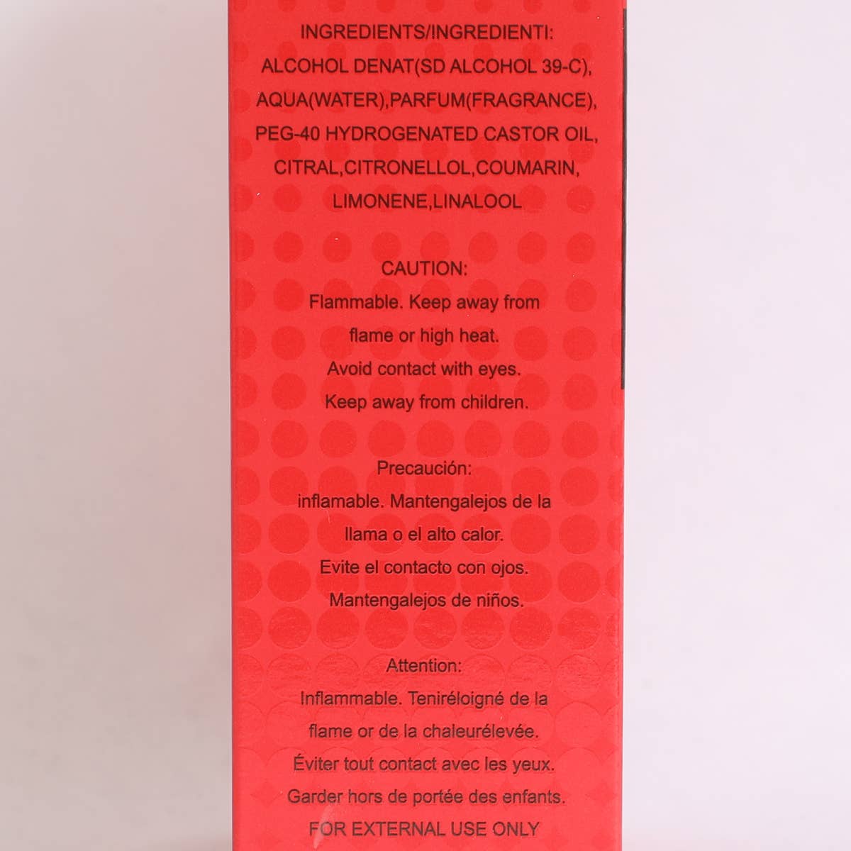 Double Red Essential Natural Spray Cologne for Men: Perfume