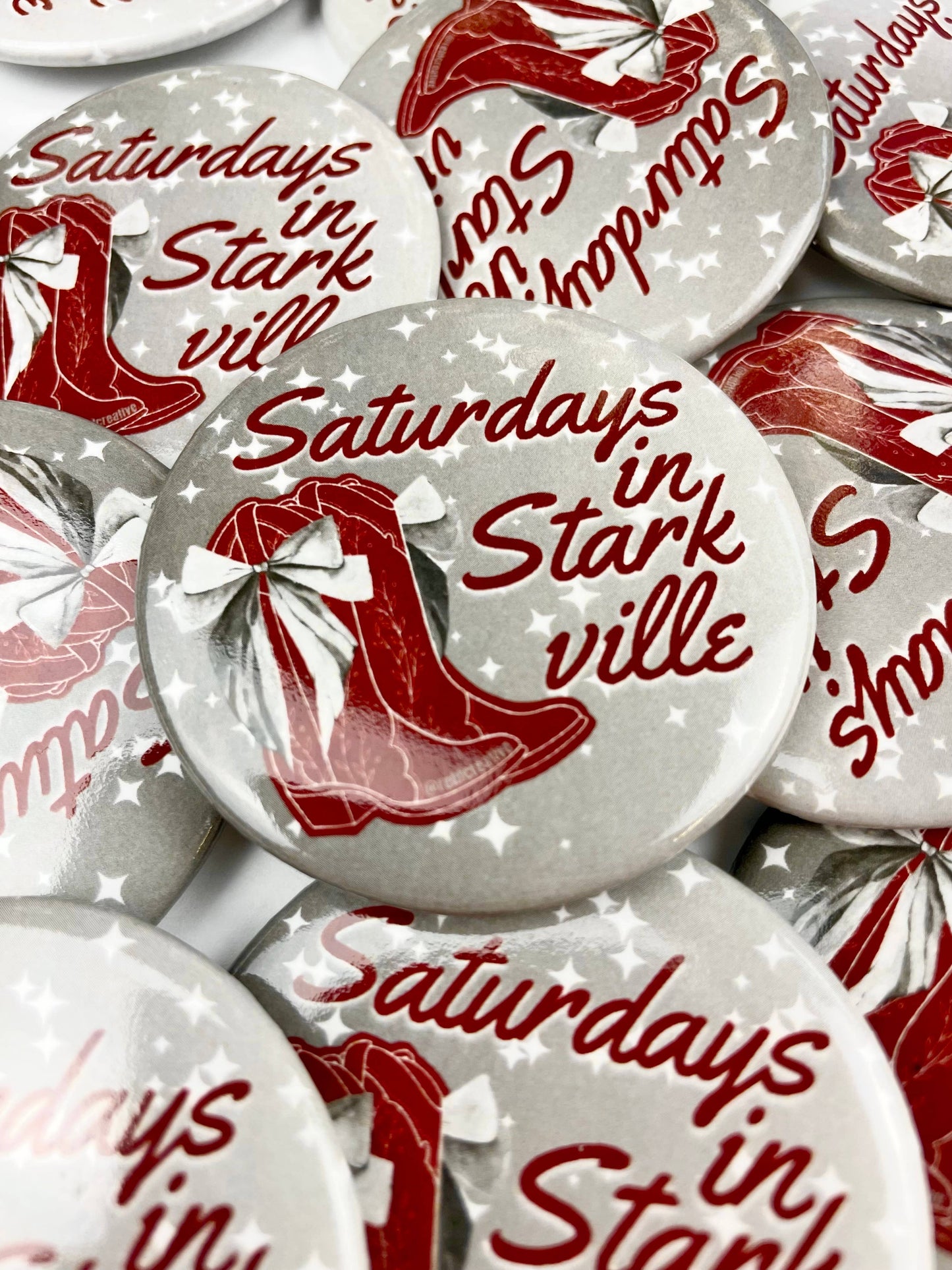 Boots and Stars - Starkville - Game Day Button