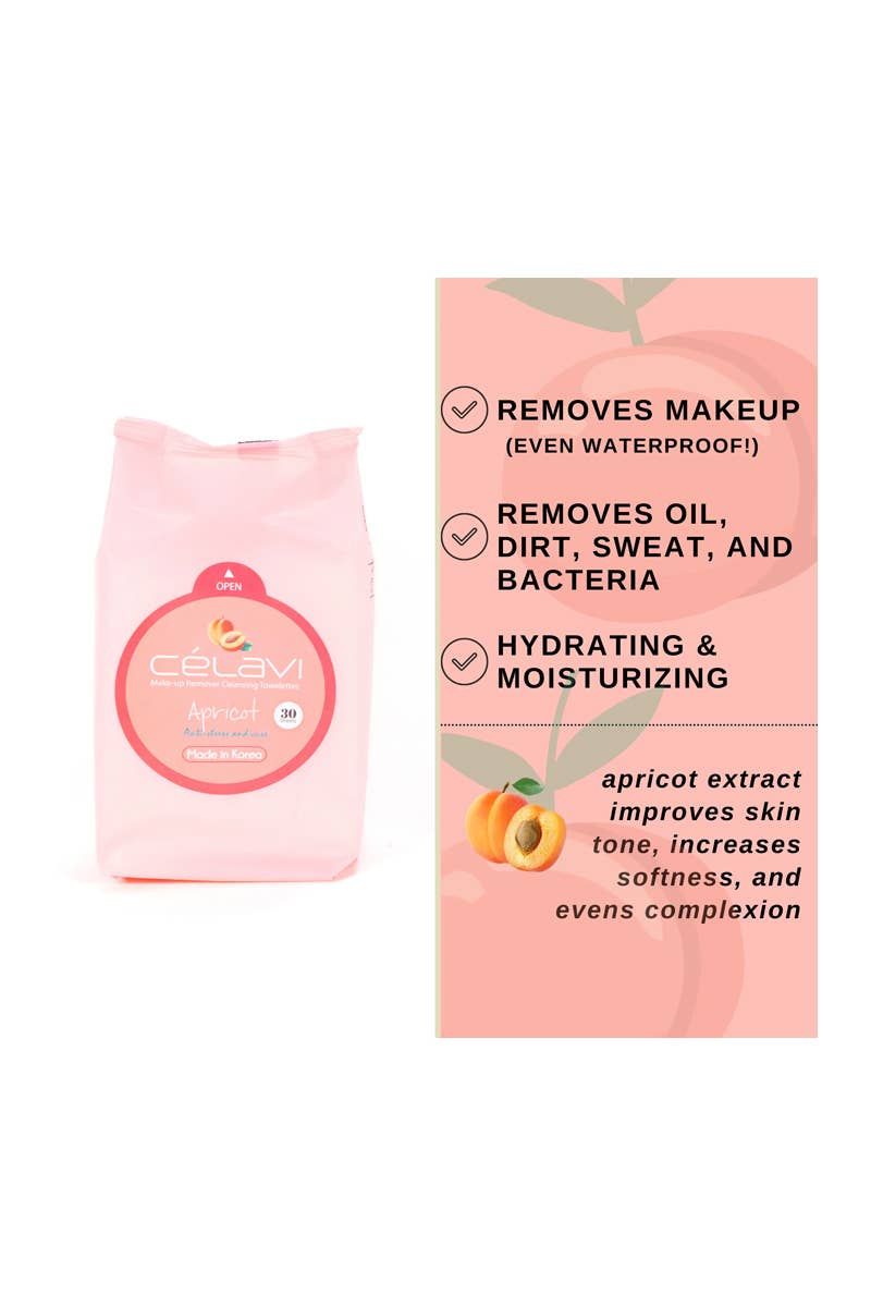 Celavi Makeup Cleansing Towelette Apricot