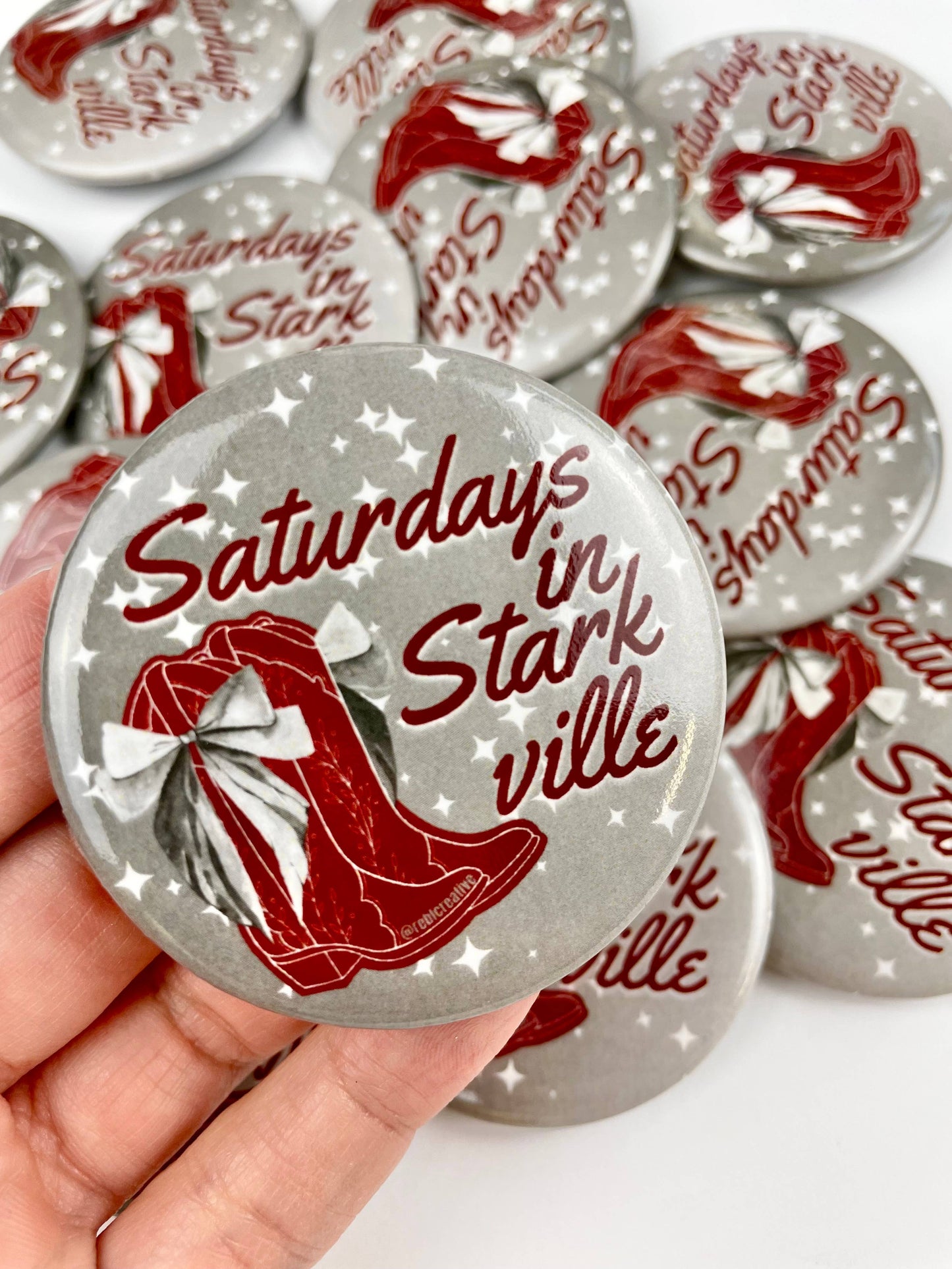 Boots and Stars - Starkville - Game Day Button