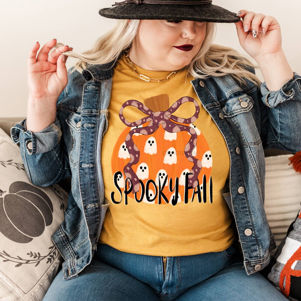 Spooky Fall Pumpkin DTF Heat Transfer: Adult
