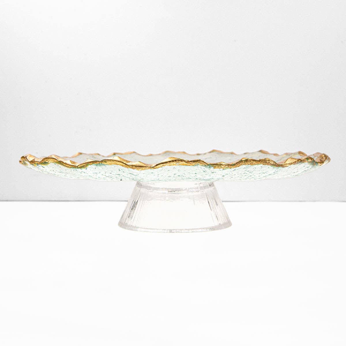 Triomphe Cake Stand - Clear + Gold