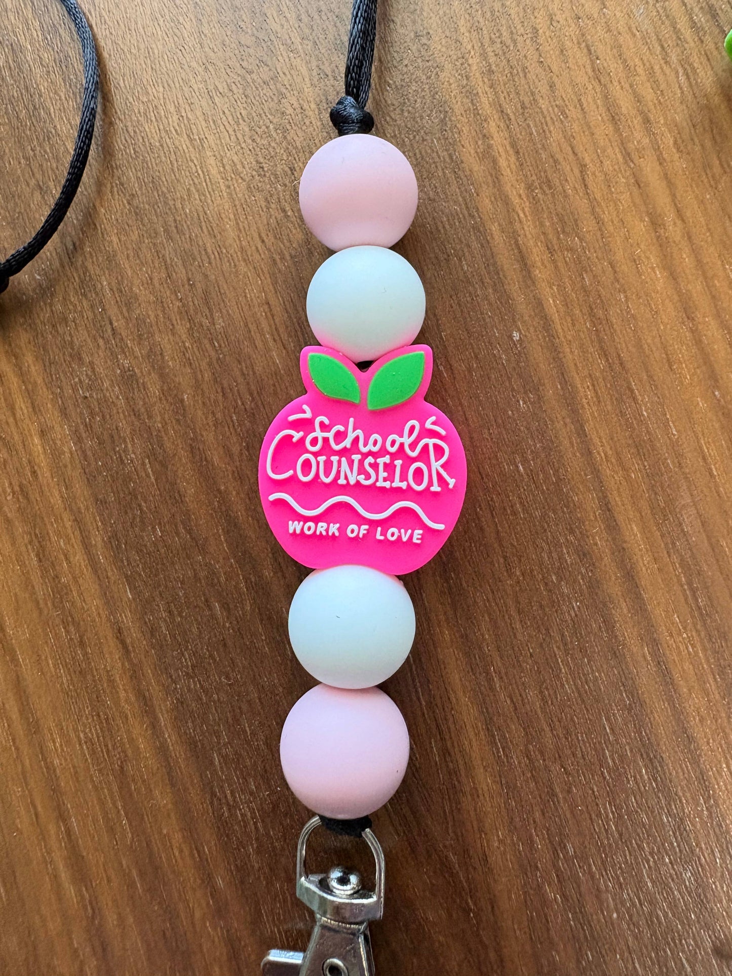 Silicone School Counselor Lanyard-20” Long w/Breakaway Clasp