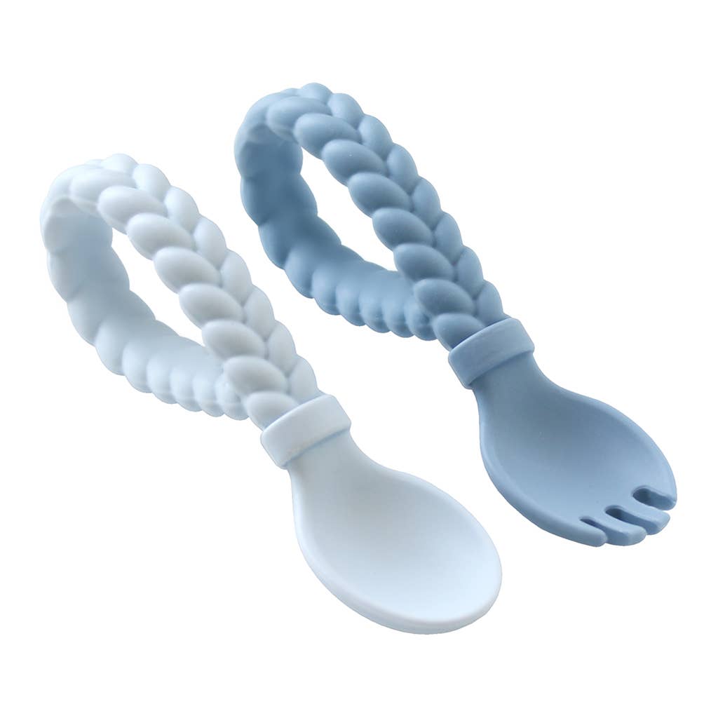 Sweetie Spoons™ Spoon + Fork Set: Blue
