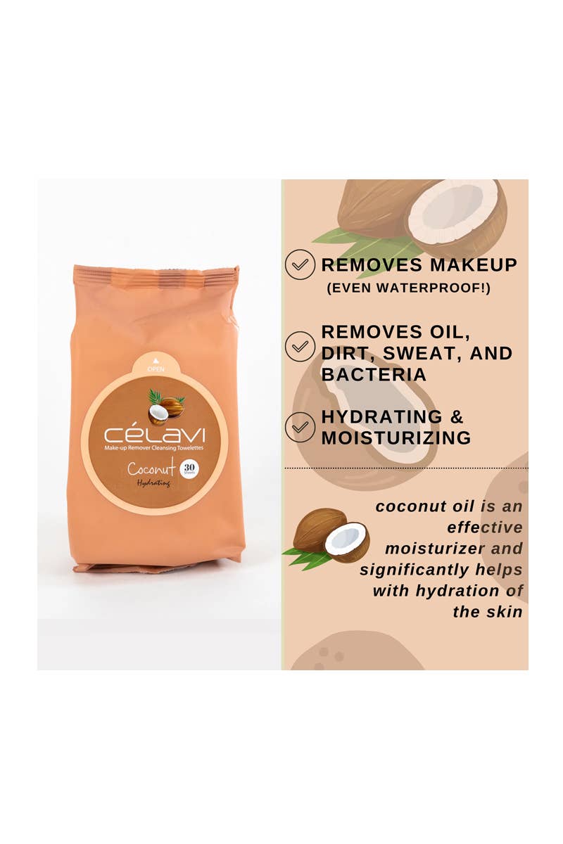 Celavi Makeup Cleansing Towelette Coconut