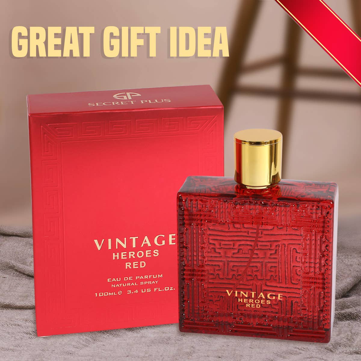 Vintage Heroes Red Spray Cologne For Men