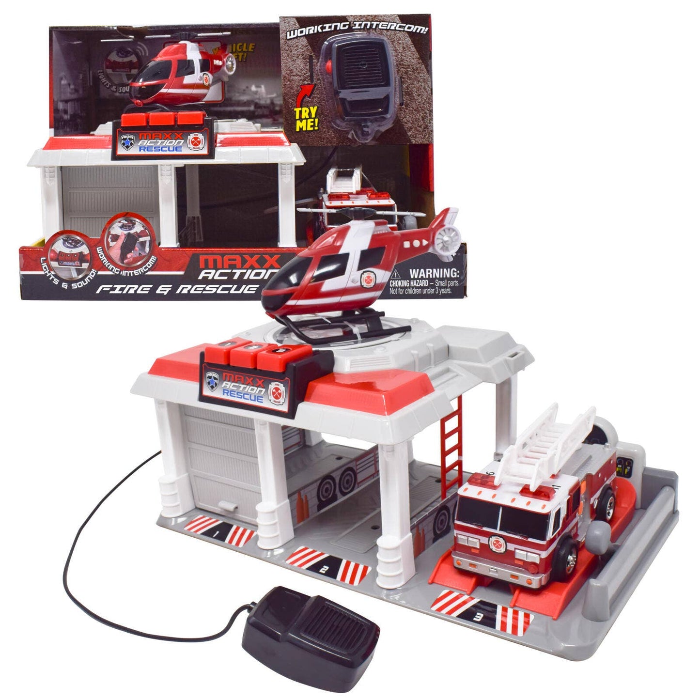 Maxx Action Fire & Rescue Garage Playset