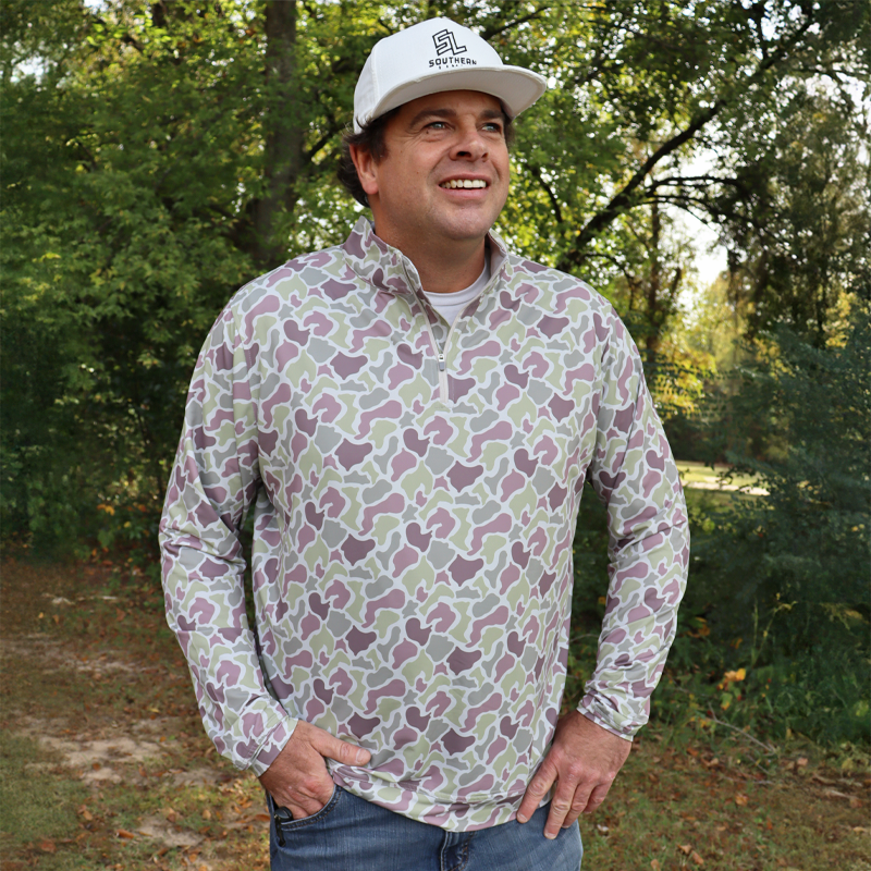 1/4 ZIP PULLOVER LIGHT CAMO