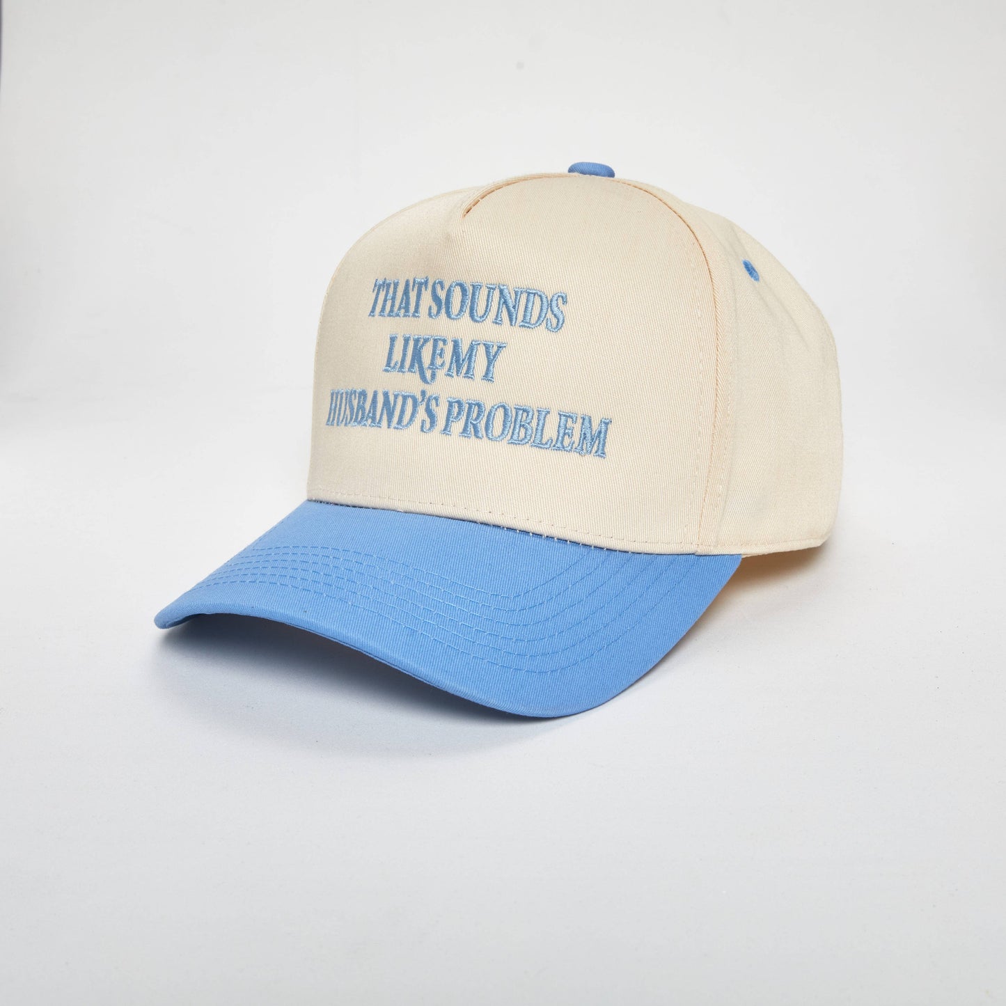 Sounds Like My Husband's Problem Denim/Beige
