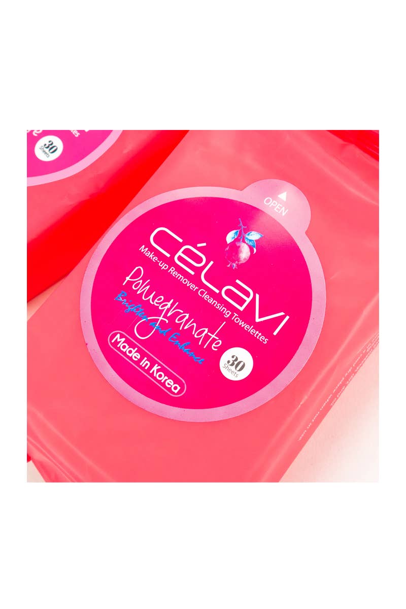 Celavi Makeup Cleansing Towelette Pomegranate