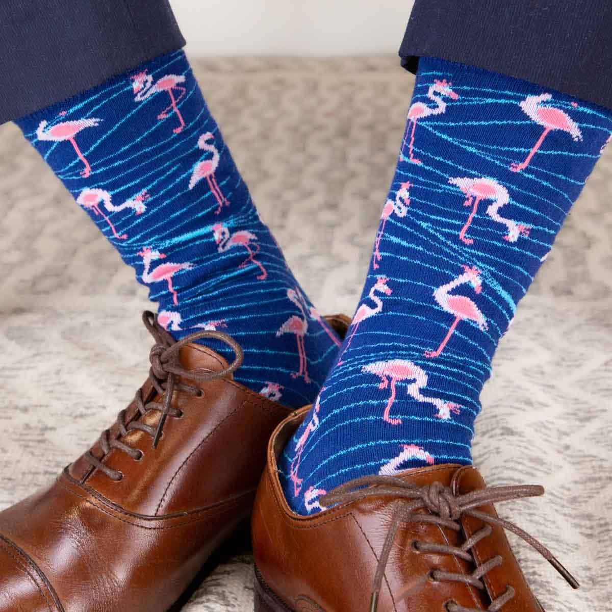 Men's Flamingo Socks One Size