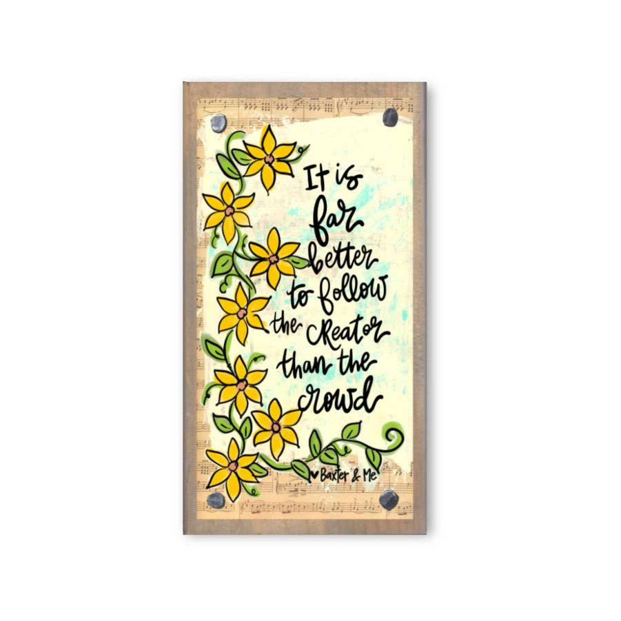 Follow the Creator Driftwood Happy Block