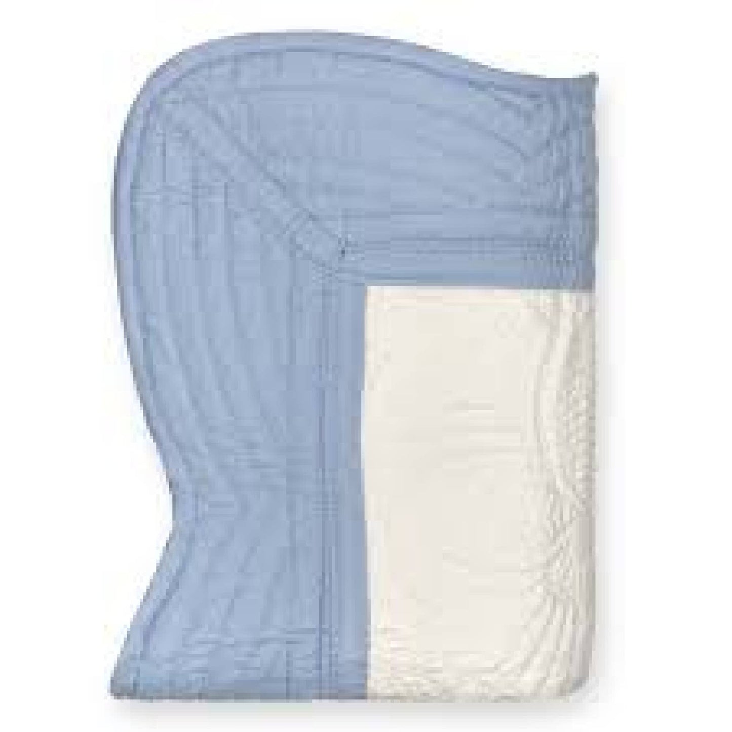 Heirloom Quilt - Baby Quilt Blanket Swaddle Monogram: White & Blue