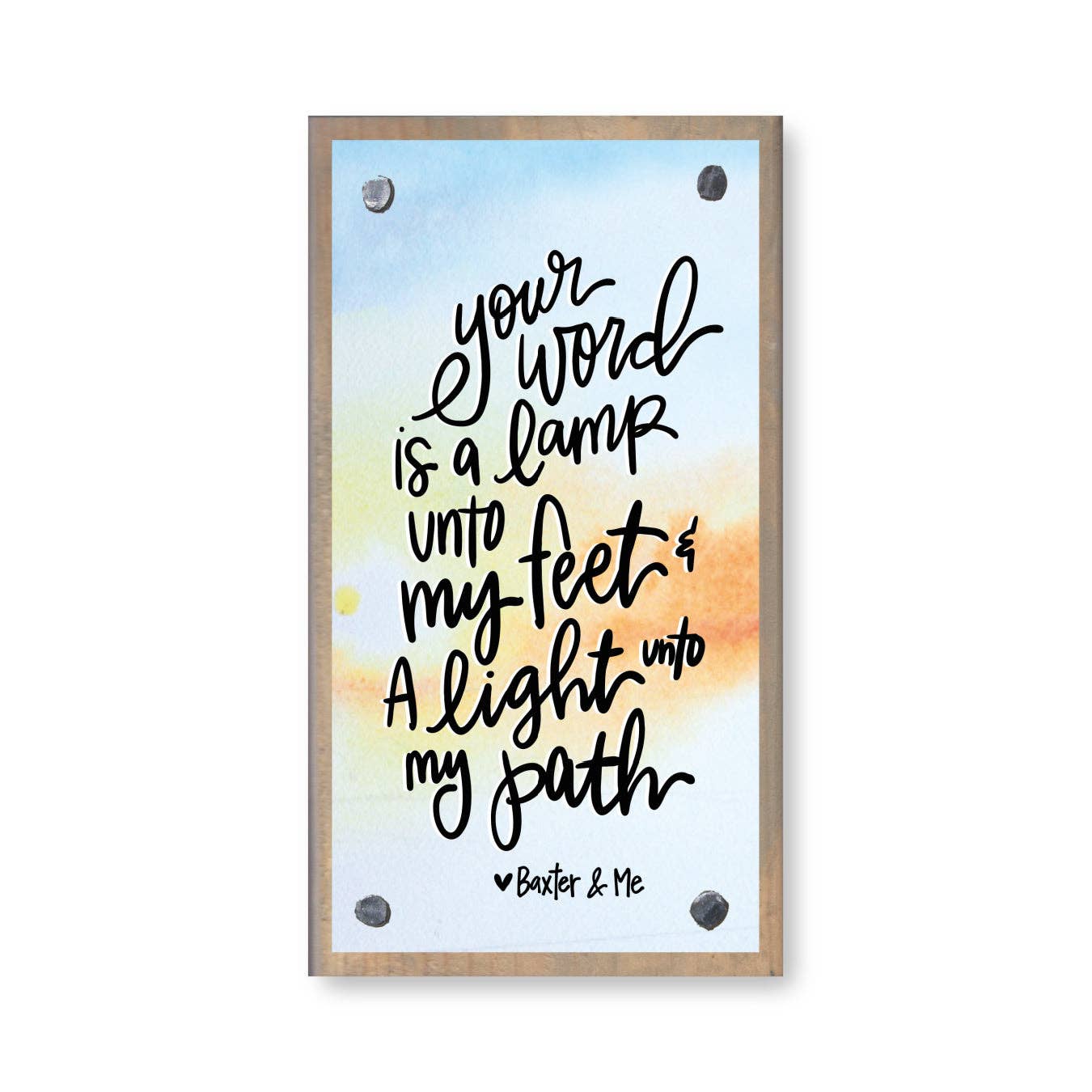 Your Word is a Lamp Driftwood Happy Block