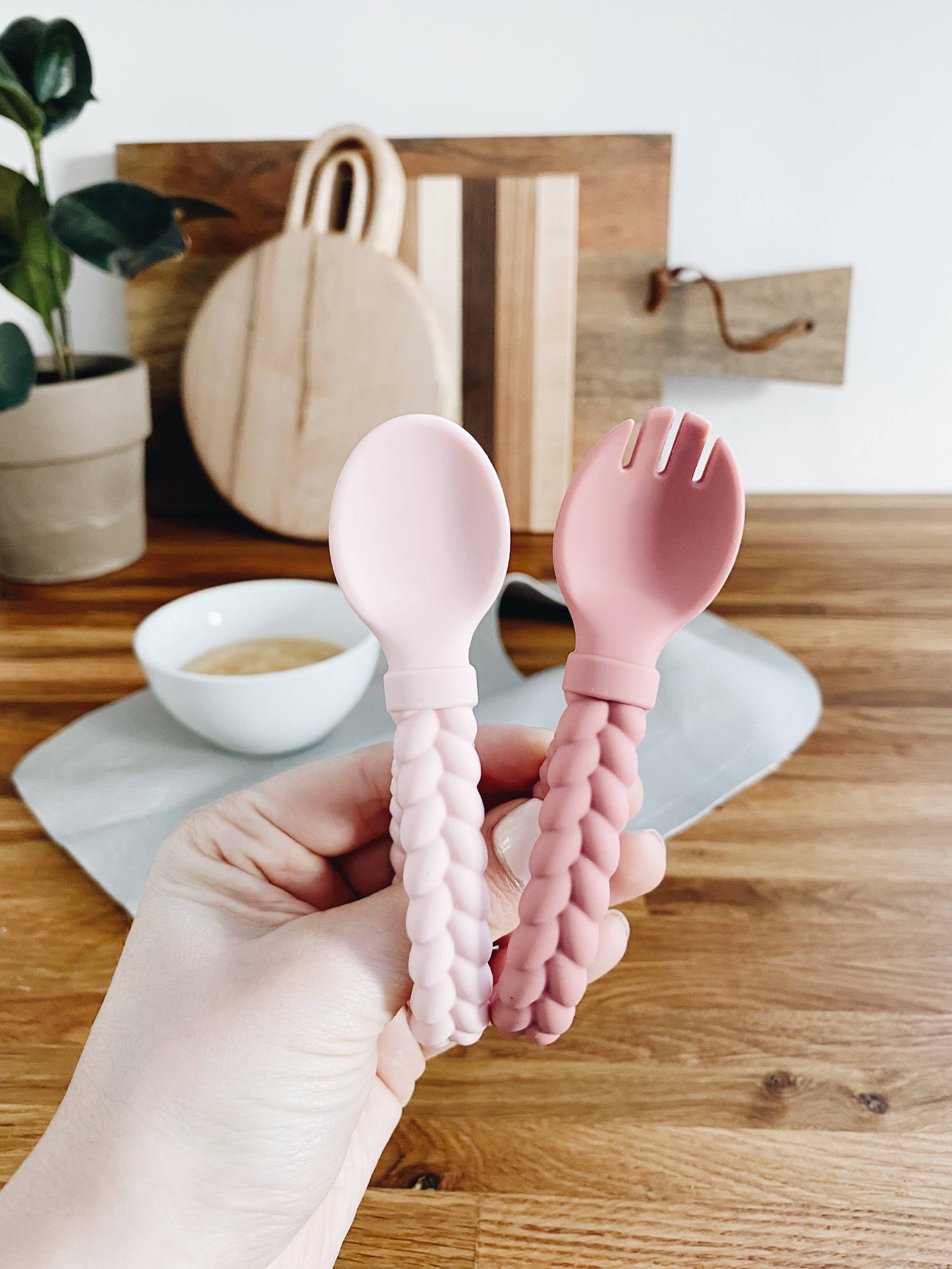 Sweetie Spoons™ Spoon + Fork Set: Pink