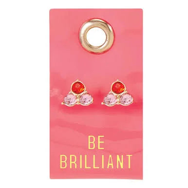Gemstone Earrings on Leather Loop