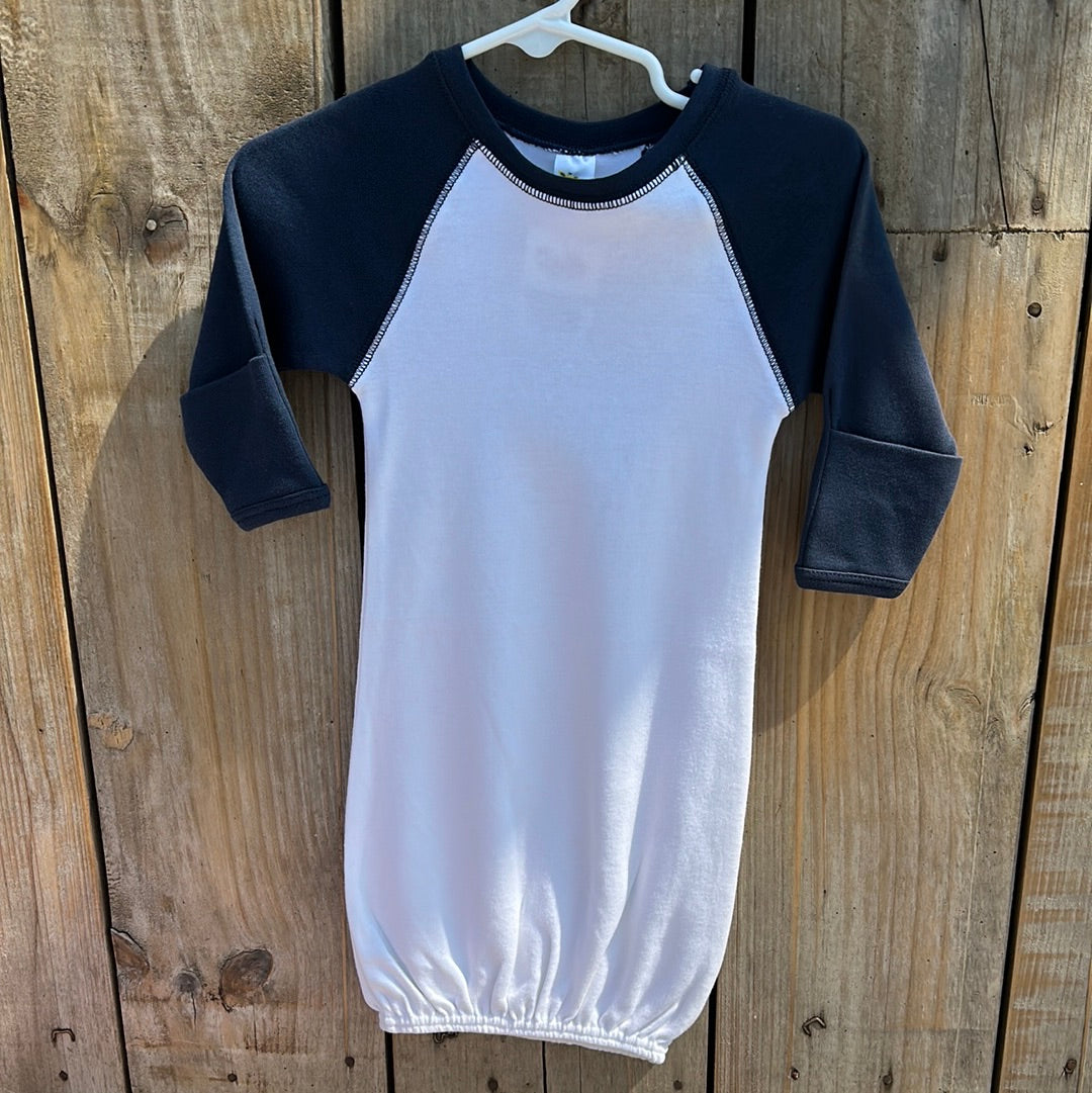 Baby Raglan Sleep Gowns with Mittens