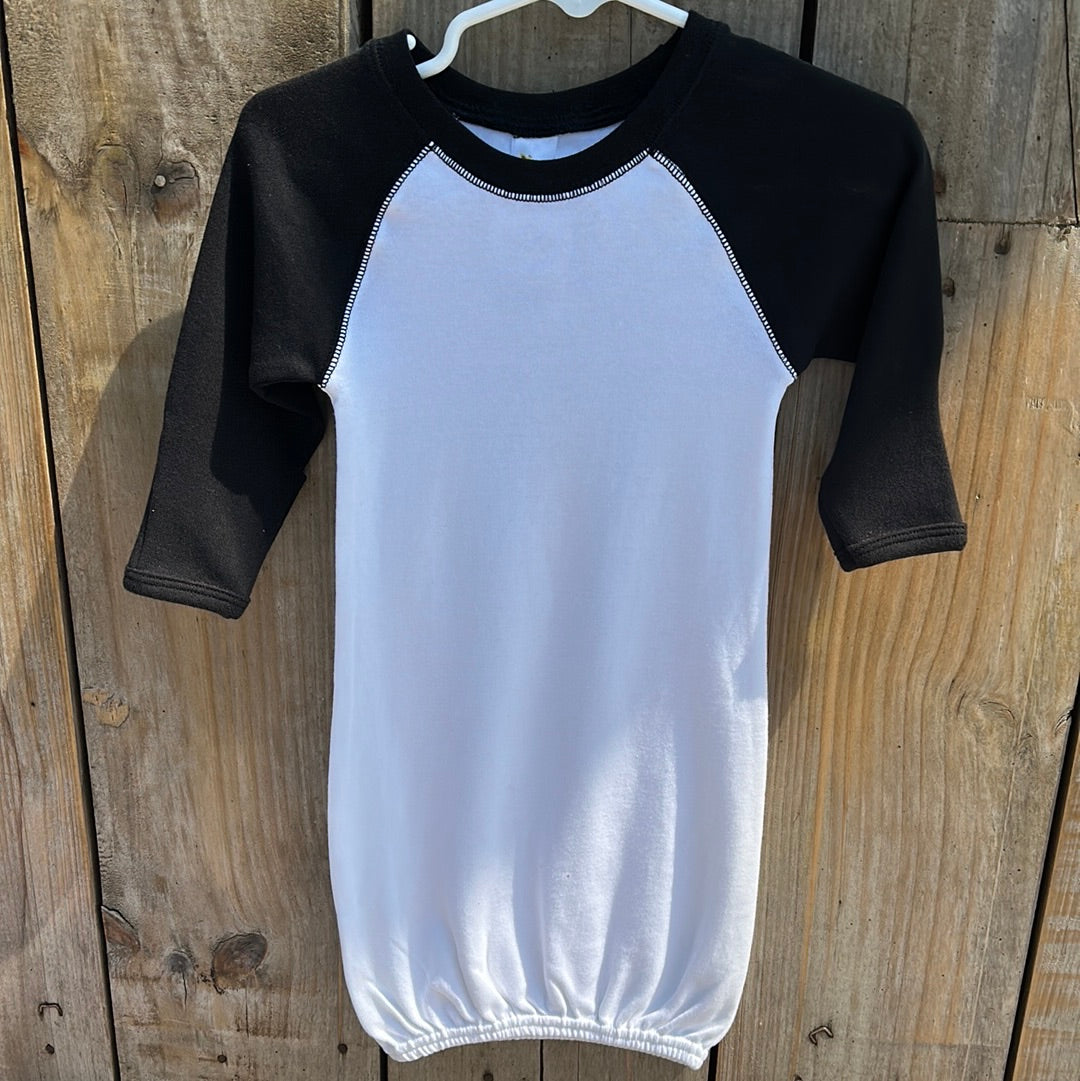 Baby Raglan Sleep Gowns with Mittens