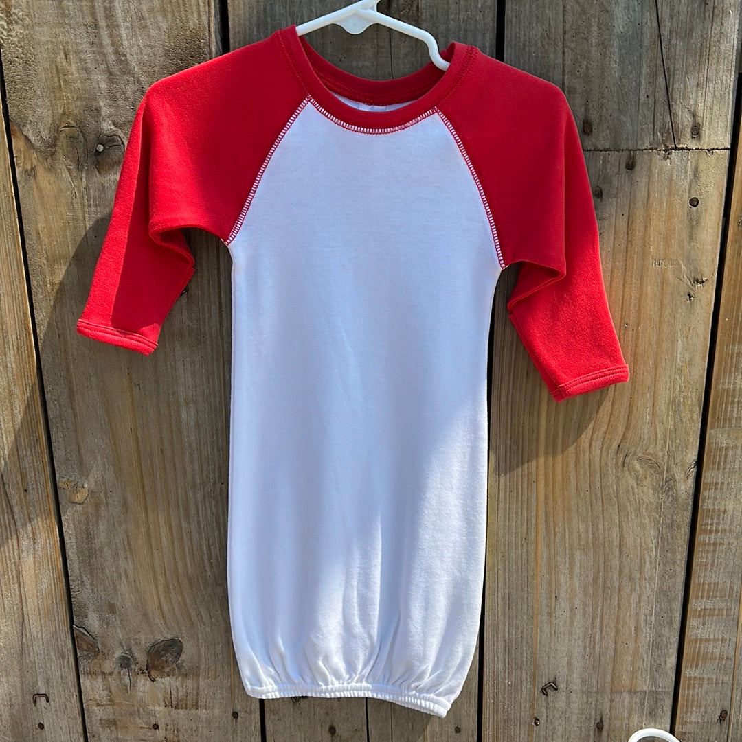 Baby Raglan Sleep Gowns with Mittens