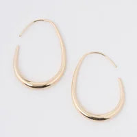 Graduated Oval Hoop Earring