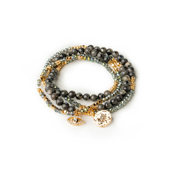 Terra Stone Wrap Bracelet & Necklace