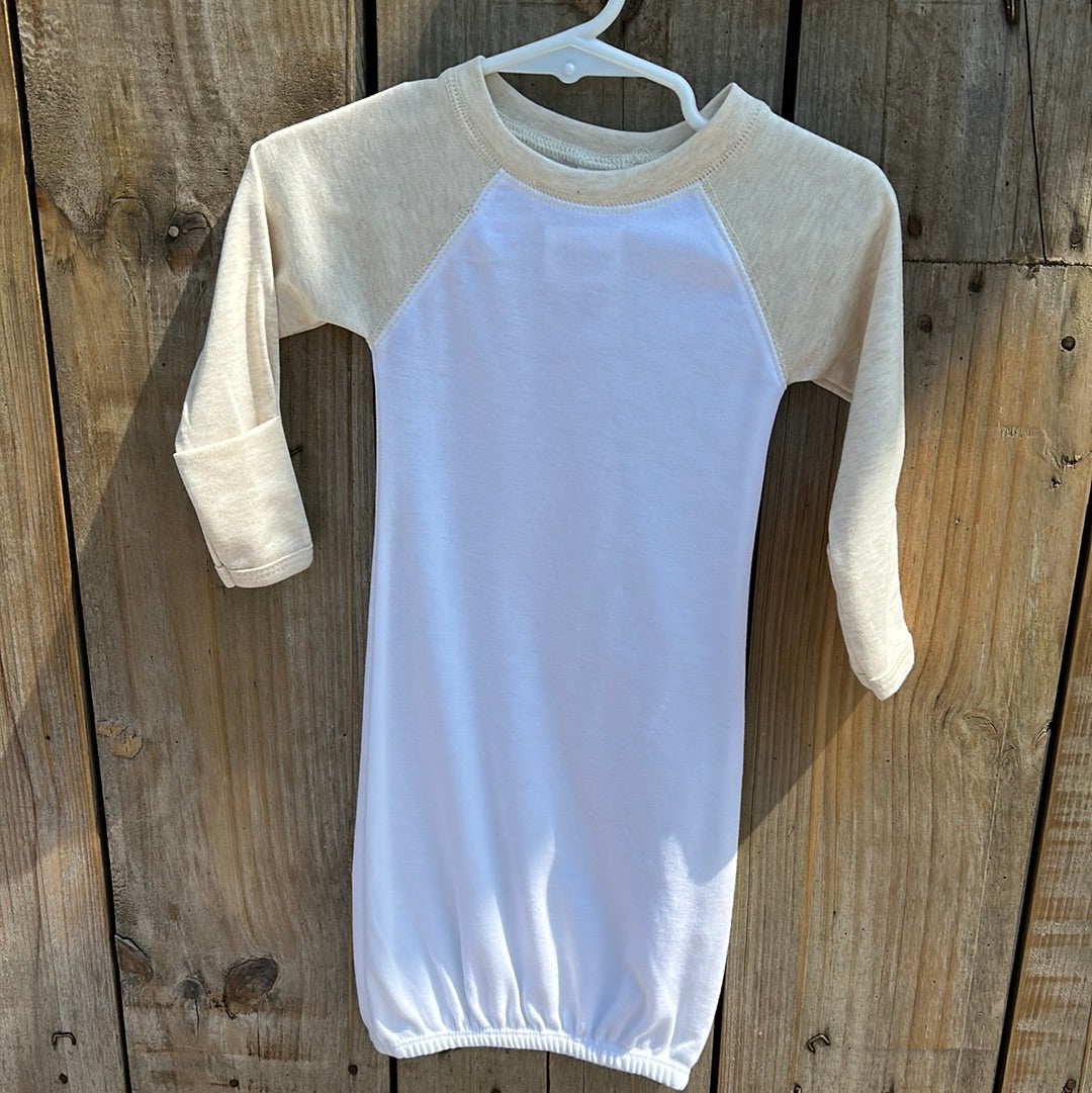 Baby Raglan Sleep Gowns with Mittens