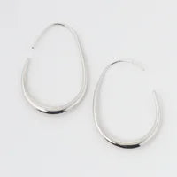 Graduated Oval Hoop Earring