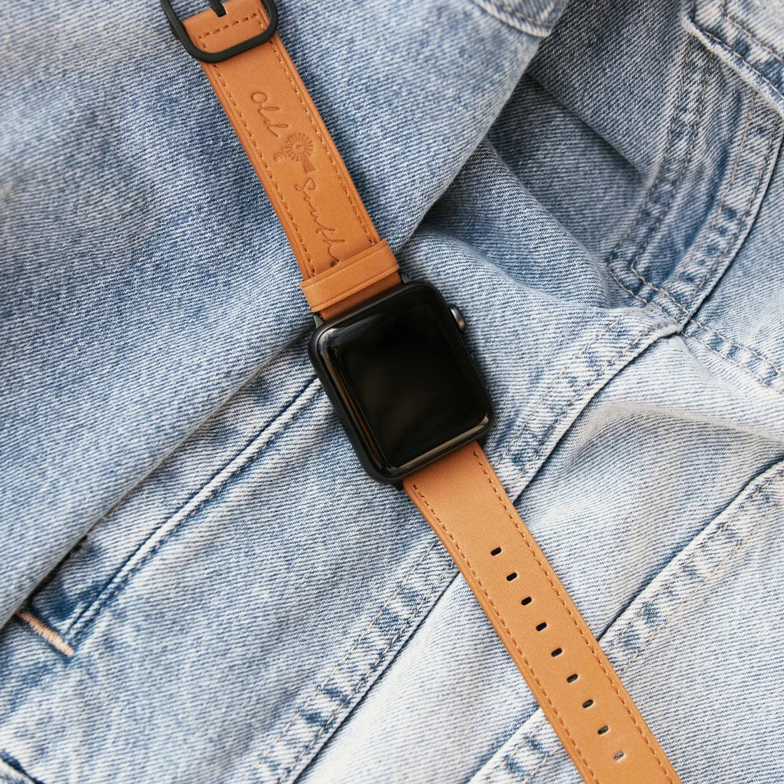 Old South Leather Apple Watch Band