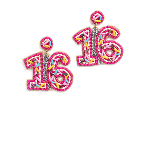 Happy 16th Birthday Earrings