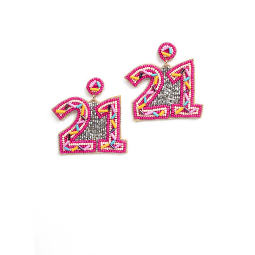 Happy 21st Birthday Earrings