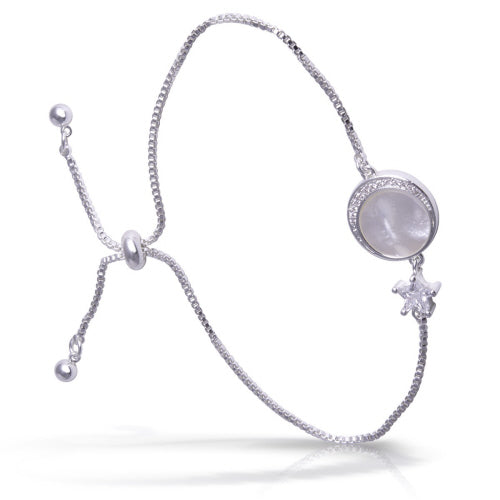 Crescent Moon Star MOP Bracelet