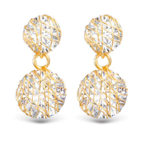 Amanda Blu + Gold Wire Overlay Earrings