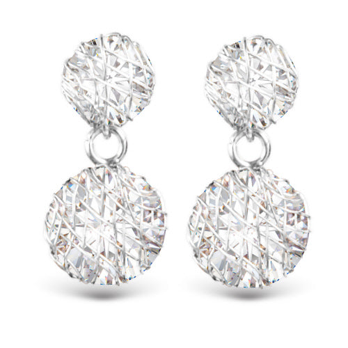Amanda Blu + Silver Wire Overlay CZ Drop