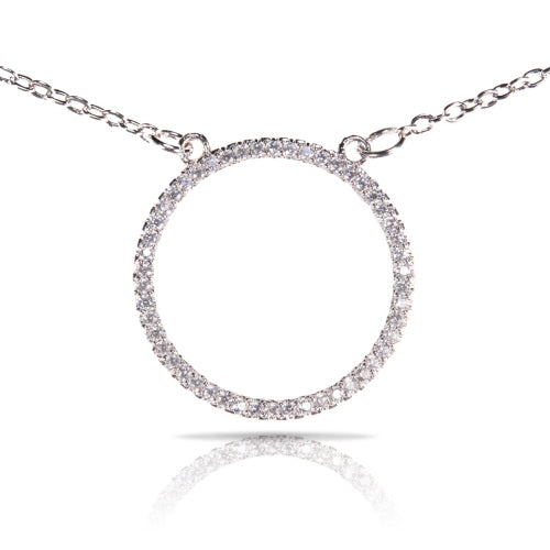 Amanda Blu + Silver Ice Blu Circle Necklace