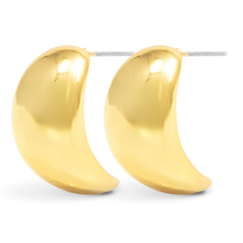 Amanda Blu + Gold Iris Polished Wide Huggie Earrings