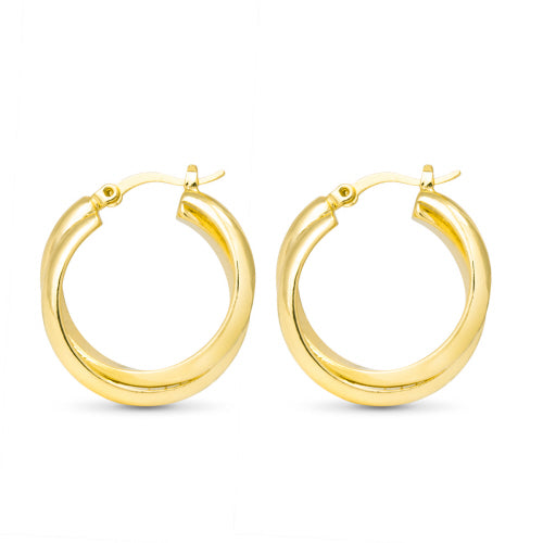 Amanda Blu + Gold Diana Polished Simple Twist Hoop Earrings