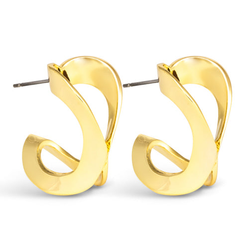 Amanda Blu + Gold Taylor Polished Folded Hoop Earrings