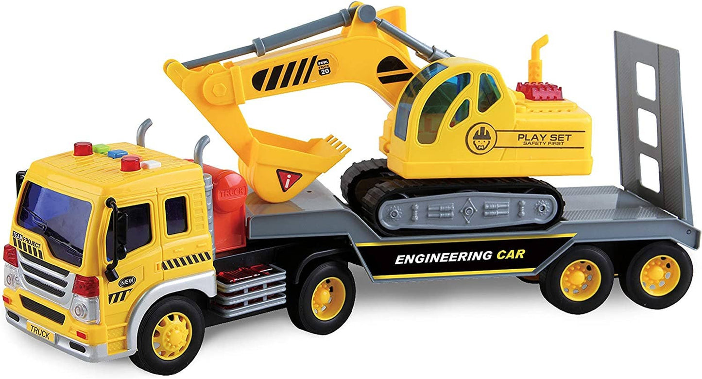 Lights & Sounds Long Haul Excavator Transport Truck