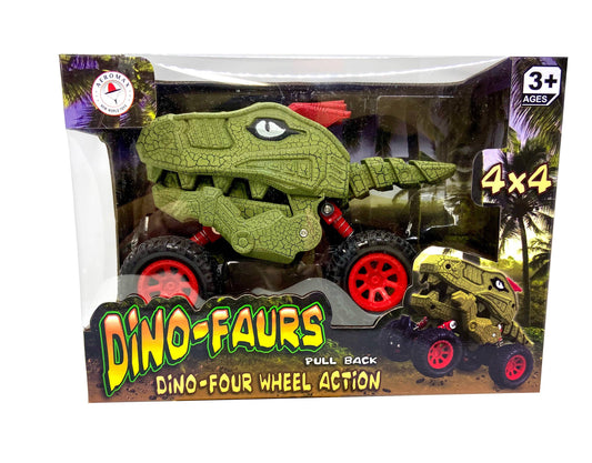 Pull Back 4 Wheel Dinosaur Truck In Window Gift Boxing
