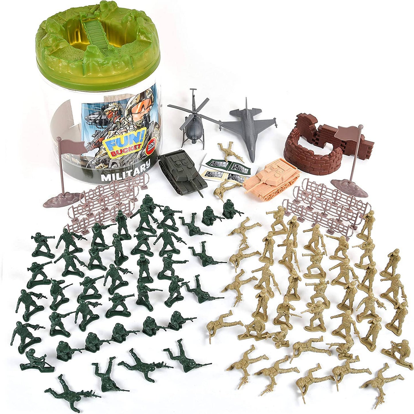 Fun Bucket Military Battle Group Playset