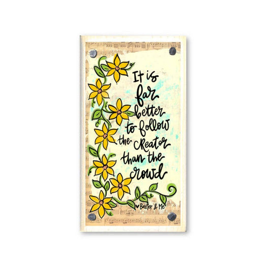 Follow the Creator Happy Block