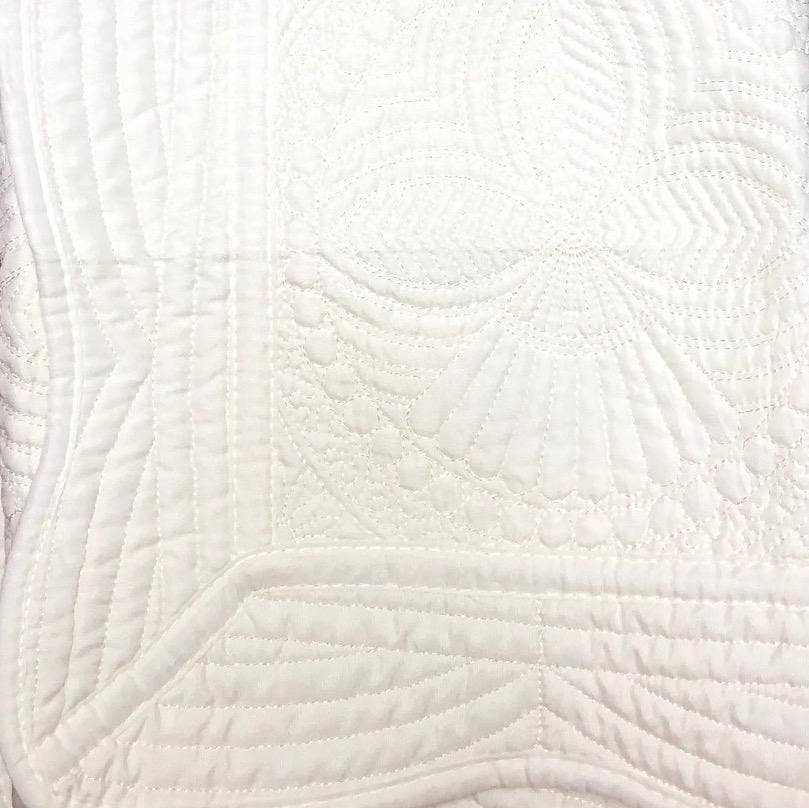 Baby Quilt Blanket Monogram: White