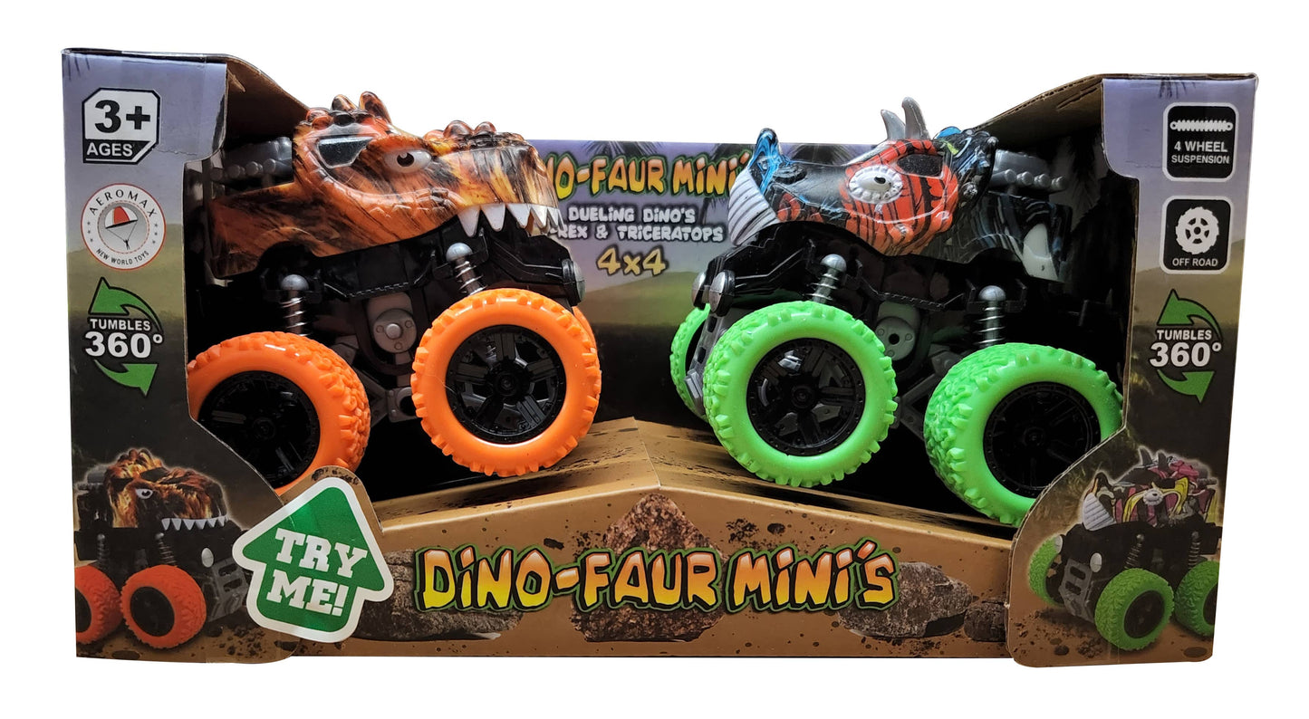 Dino-Faur Mini Friction Powered Push N Go 2/pk