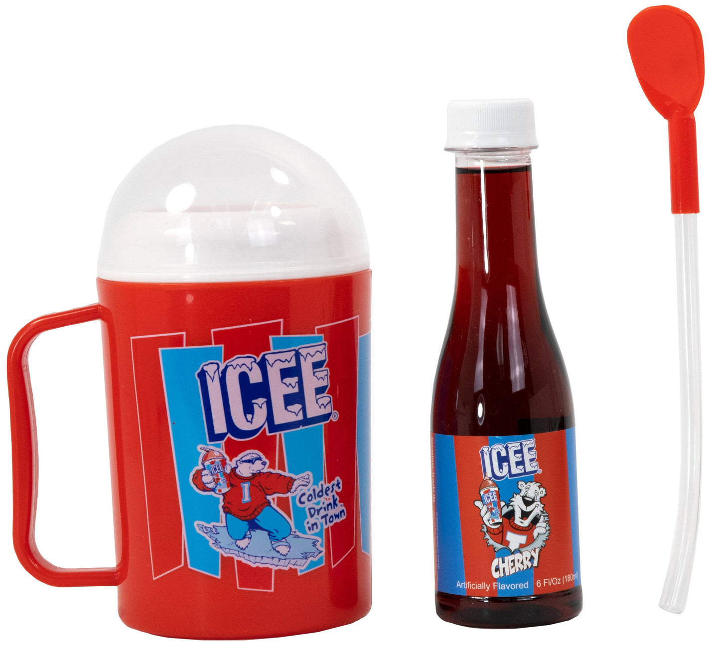 Iscream - Red Icee Making Cup and Cherry Syrup Set
