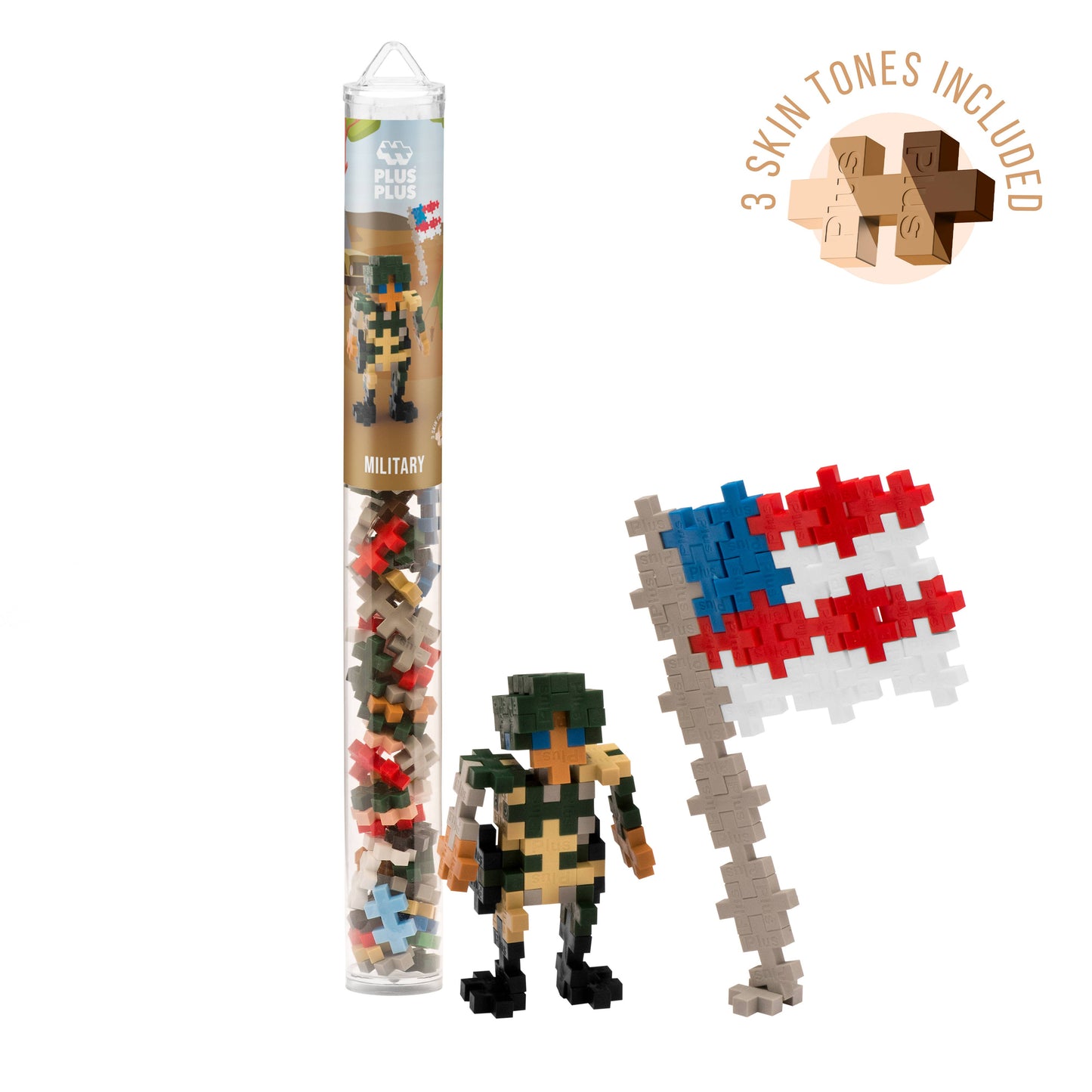 Plus-Plus USA - Tube 70 pc - Military