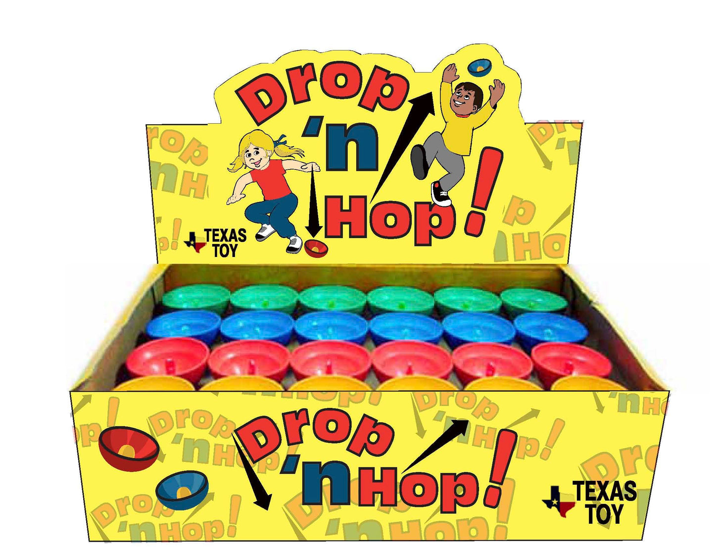 Drop n Hop Old Time Poppers Display Box, Retro Fidget Toy